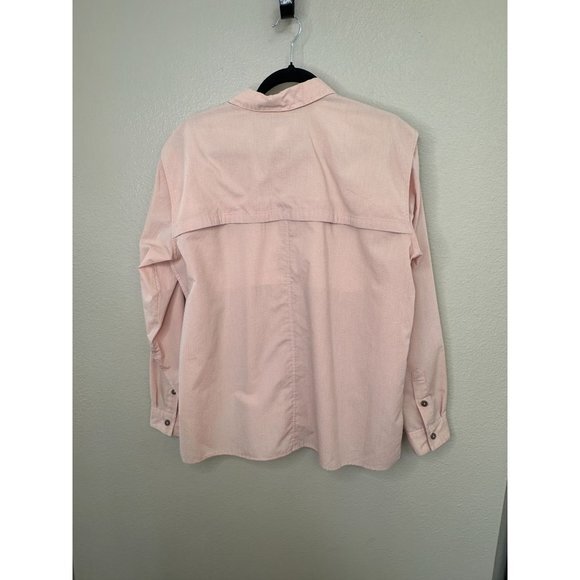 Patagonia womens Pink Blouse Large long sleeve button up Polyester collared - Picture 6 of 7